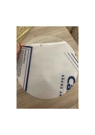 30 CM Şeffaf Kapı Süsü İçin Pleksi Asma Delikli Şeffaf Kapı Süsü Pleksi Seffaf