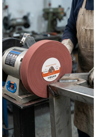 200x50 Mm P180 Polisaj Keçesi Çapak Alma Ve Metal Yüzey Parlatma Diski 1 Adet