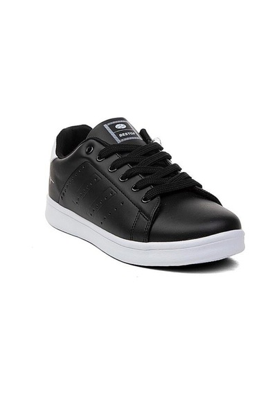 Best Of 041-25 Deri Anatomik Erkek Sneaker Siyah Beyaz Siyah