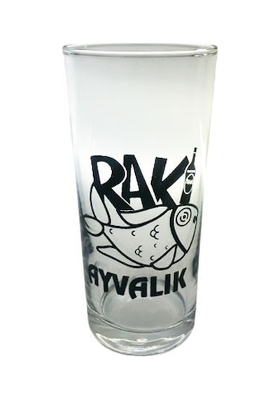 Rakı Balık Ayvalık Sözlü Rakı Bardağı 6 Adet Yazılı Cam Bardak