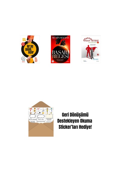 Her Şey Seninle Başlar + Başarı Bilgesi + İnsan İsterse - Azmin Zaferi Öyküleri 5 + Okuma Sticker'ları
