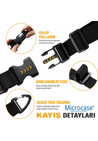 Microcase Ayarlanabilir Çok Amaçlı Kablo Hortum Vb Askılık Al5604 Siyah