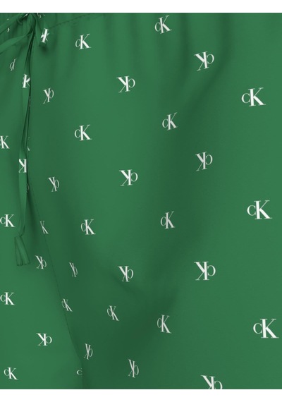 Calvin Klein Erkek Yeşil Logo Desenli Yüzme Şortu-13596 Yeşil