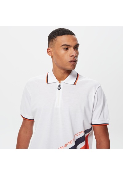 Nautica Erkek Beyaz Classic Fit Kısa Kollu Polo Renk Bloklu K35428t Beyaz