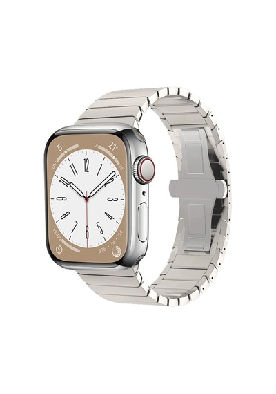 Apple Watch 42mm Kr413 Fine Steel Kordon Saat Değildir - Yıldız Işığı Diğer