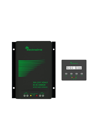 Elektrozirve 30a Dc-dc Bidirection Charger Akü Şarj Kontrol+ekran