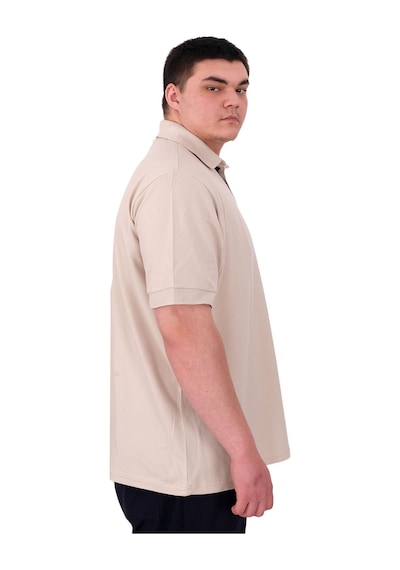 Mode Xl Büyük Beden Erkek T-shirt Pike Polo Yaka U25306 Bej Bej
