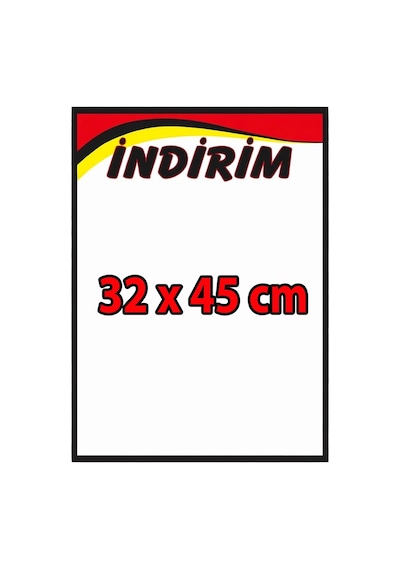 Market İndirim Afişi Kuşe Kağıt 32x45 Cm 50 Li Pk.