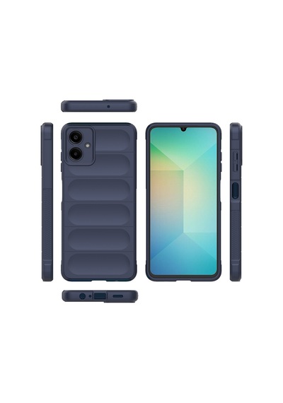 Galaxy Uyumlu A07 Kılıf Kamera Korumalı Esnek Silikon Parmak Şeritli Pazarplus Koyu Yeşil