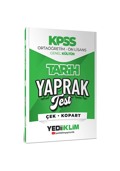 Yediiklim 2026 Kpss Ortaöğretim Ön Lisans Tarih Çek Kopart Yaprak Test