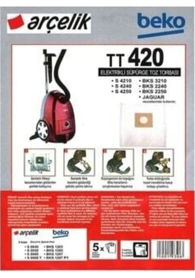 Arçelik Uyumlu S 4210 4240 4250 C Süpürge Toz Torbası Bez 20 Ad