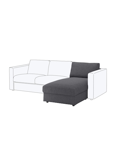 Ikea Gri Konforlu Kanepe - Uzanma Koltuğu Ünitesi Kılıfı