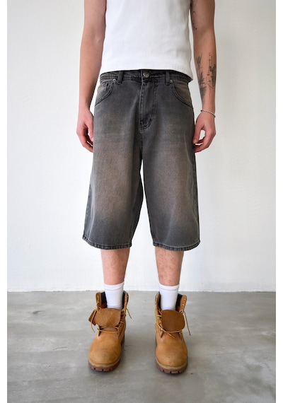 Flaw Baggy Kot Şort-29228 Antrasit