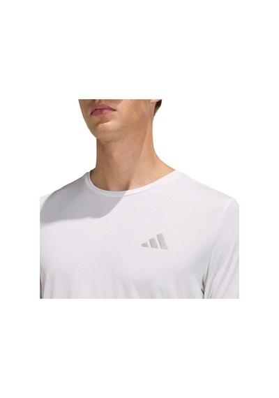Adidas Run Essentials Erkek Beyaz Yuvarlak Yaka Tişört Beyaz