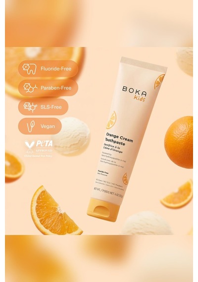 Boka Kids Orange Cream Nano-hydroxyapatite Çocuk Diş Macunu 96gr