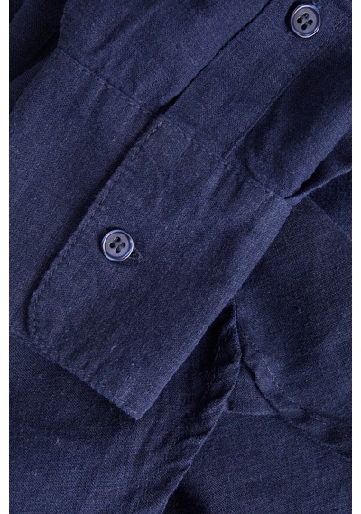 Jjxx Kadın Jxjamıe Oversize Uzun Kollu Keten Gömlek 12269668 Lacivert Lacivert