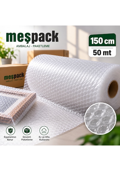 Balonlu Eşya Koruma Naylonu Patpat 150 Cm X 50 M 150x50