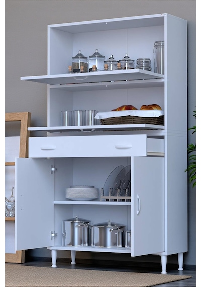 Eliusta Solaira 95 Cm Genişlik Kapaklı Mutfak Dolabı 4 Kapaklı, Çekmeceli Çok Amaçlı Mutfak/banyo Dolabı Beyaz Eliusta Solaira 95 Cm Genişlik Kapaklı Mutfak Dolabı 4 Kapaklı, Çekmeceli Çok Amaçlı Mutfak/banyo Dolabı Beyaz