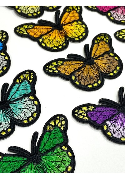 Kelebek Arma / Ütü İle Yapışan Arma / 7x4 Cm /b10/ - Kahve