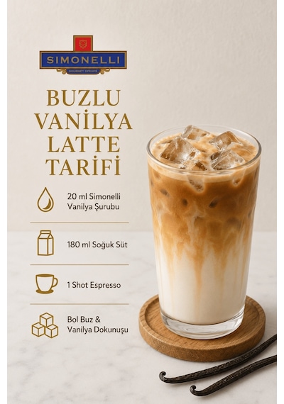 Simonelli Vanilya Kahve Şurubu 70 ML + Pompa
