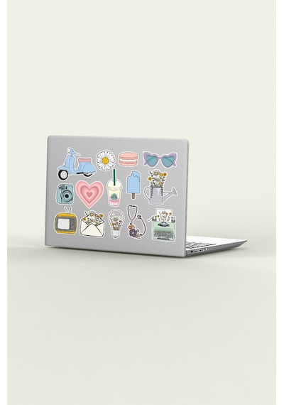 Vintage Karışık Tasarımlı A5 Stickers Çıkartma Pytkstk066