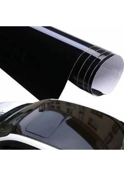 Parlak Siyah Yapışkanlı Kaplama Folyosu 61 Cm X 2 Mt