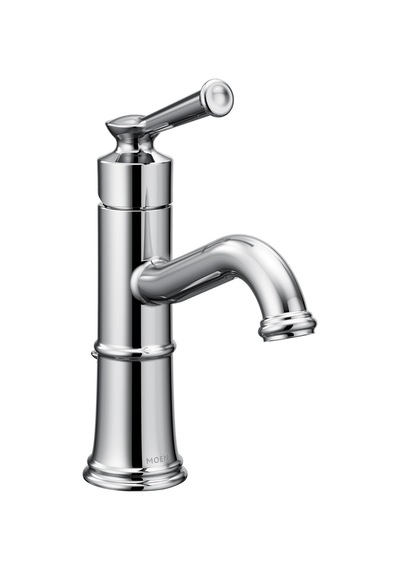 Moen 6402 Belfield Tek Kollu Banyo Musluğu, Krom Çok Renkli