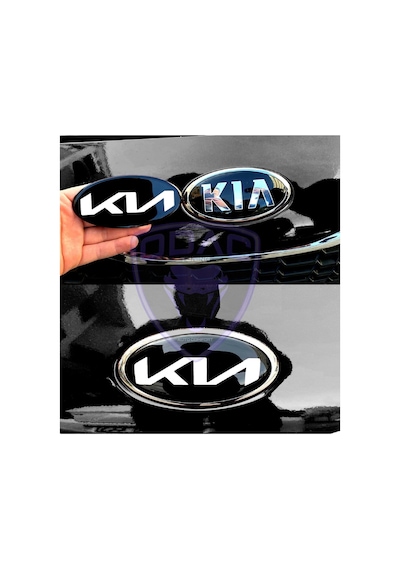 Kıa Yeni Logo Sticker Dekorasyon, Sportage, Sorento Uyumlu 152x75mm 2 Adet Ön Ve Arka