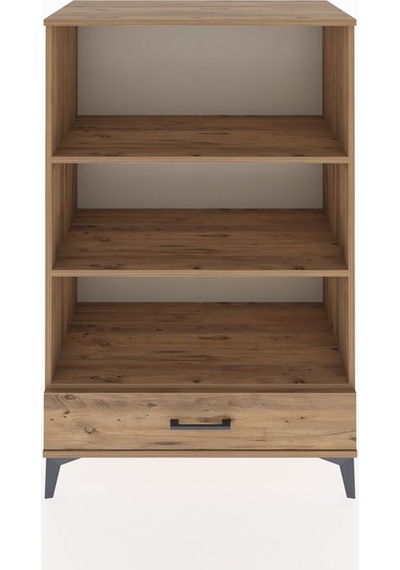 Hyperion Dolap 3 Raflı Tek Çekmeceli 88x44x134 Çam-çam Çam