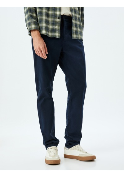 Koton Slim Fit Pamuklu Gabardin Pantolon Lacivert 5wam40055hw Lacivert