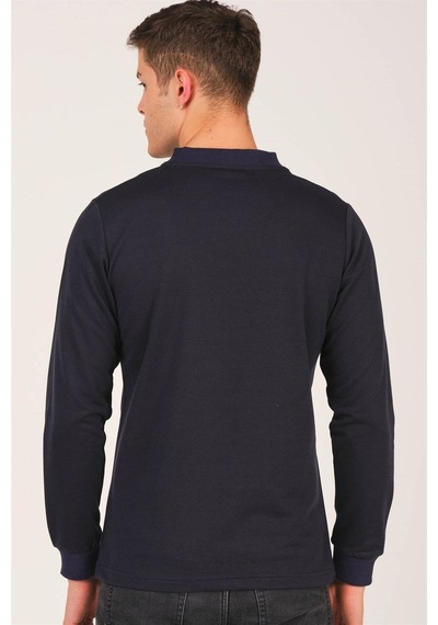 V4002 Dewberry V Yaka Erkek Sweatshırt-lacivert Lacivert