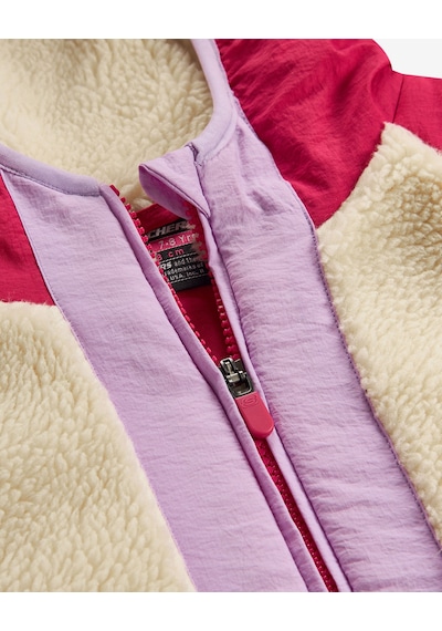 Skechers G Outdoor Fleece Full Zip Sherpa Büyük Kız Çocuk Pembe Mont Sk2620142-3586