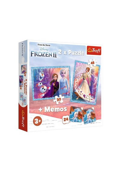 Frozen 2, A Mysterious Land 2 In 1 Puzzle 30+48 Parça Standart