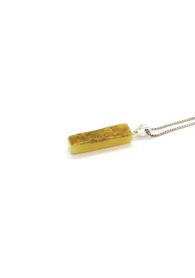 Ambergold Kehribar Gümüş Kolye Ucu Damla Kehribardan Kly0556