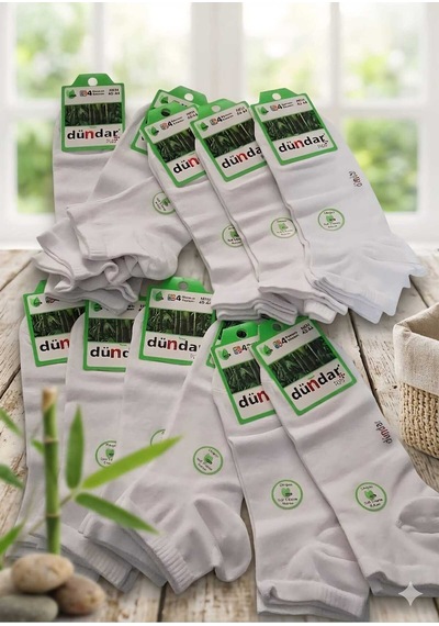 Erkek Bambu Patik Mevsimlik Dikişsiz/soft Yıkama/kokulu 40-44 Beyaz