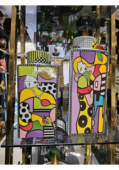 Glt 200 101 Pop Art Renkli 2'li Dekoratif Küp