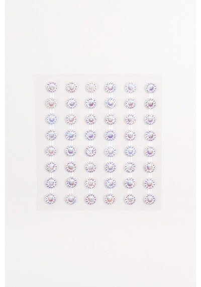 Gümüş Işıltılı Taşlı Yüz Ve Tırnak Sticker