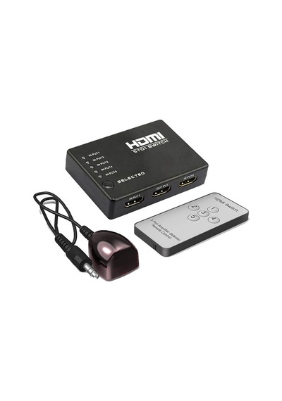 Hdmi Çoklayıcı 5 Port 1080P Hdmi Switch Splitter - Kumandalı