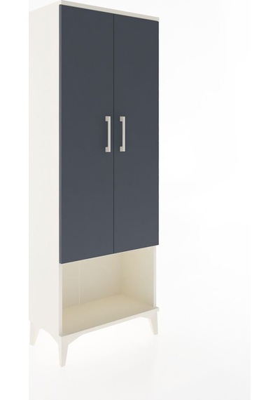 Arges Dolap 2 Raflı 2 Kapaklı Tek Askılı 60x30x163 Aytaşı-ant... Aytaşı