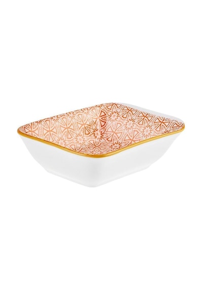 Karaca  Floral Turuncu Rectangle Çerezlik/Sosluk 10 cm