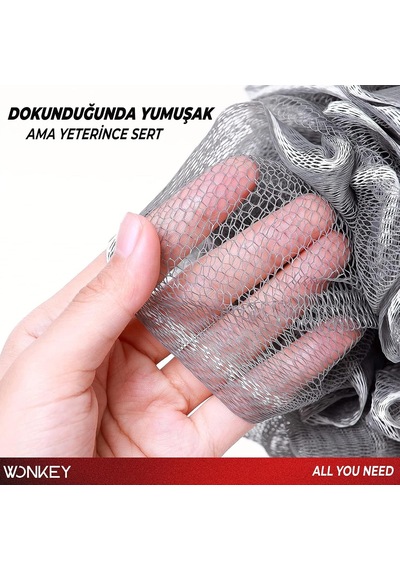 Premium Banyo Lifi Ve Duş Lif, Yumuşak Vücut Yıkama Lifi, Karışık Renkli Banyo Kesesi, Peeling Etkili Kese, Vücut Keseleme Süngeri- 2'li Paket