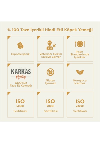 Kito Kuzu Etli Yavru Köpek Maması 2500 G + Kito Fresh Hindi Etli Köpek Yemeği 6'lı