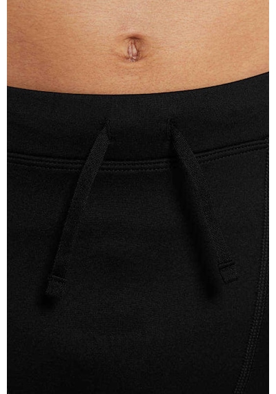 Nike Power Dri-fit Challenger Reflektörlü Tam Buhar Bariyeri Cepli Siyah Erkek Tayt Siyah