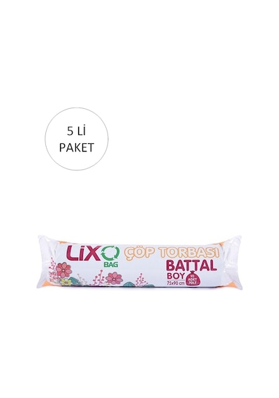 Battal Boy Çöp Torbası 75 X 90 Cm 10 Lu Rulo X 5 Paket 50 Adet Mavi