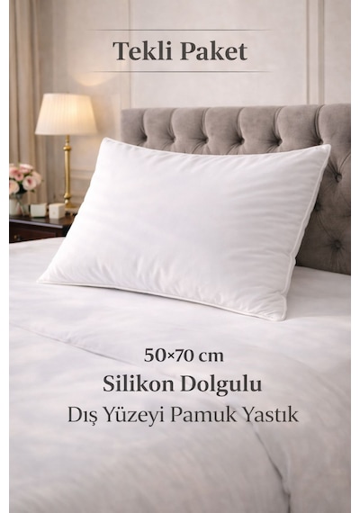 Sleepwell 50 X 70 Cm Slikon Dolgulu Pamuklu 900 Gr Yastık Beyaz