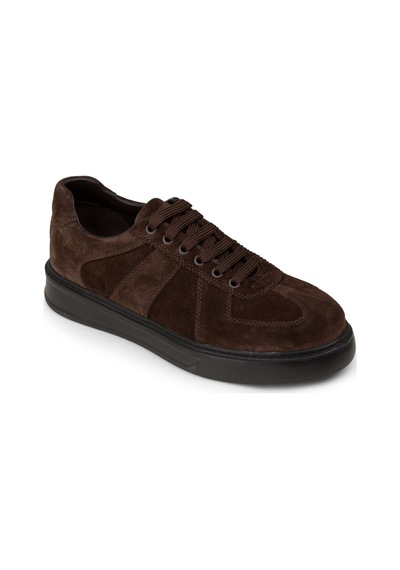 Deery Erkek Kahverengi Hakiki Süet Sneaker Ayakkabı - 02017mkhvp01 Kahverengi