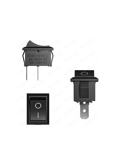 2 Pin On/off Işıksız Power Anahtar 2 Adet
