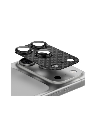 Apple Uyumlu   iPhone 17 Pro Benks Armorwarrior Armorgrid Serisi Kevlar Kamera Lens Koruyucu Siyah