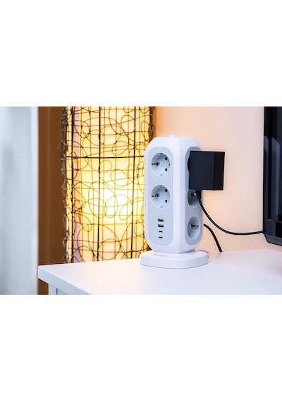 Verbatim 49547 - Eupt-01 Eu Power Tower - 11xac / 2xusb / 2xtype-