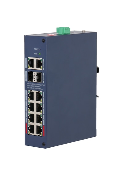 Dahua Chs4212-8gt-110, 8 Port, Gigabit, Poe 110w, 2 Port Uplink, 2 Port Sfp, Cloud Yönetilebilir, Switch
